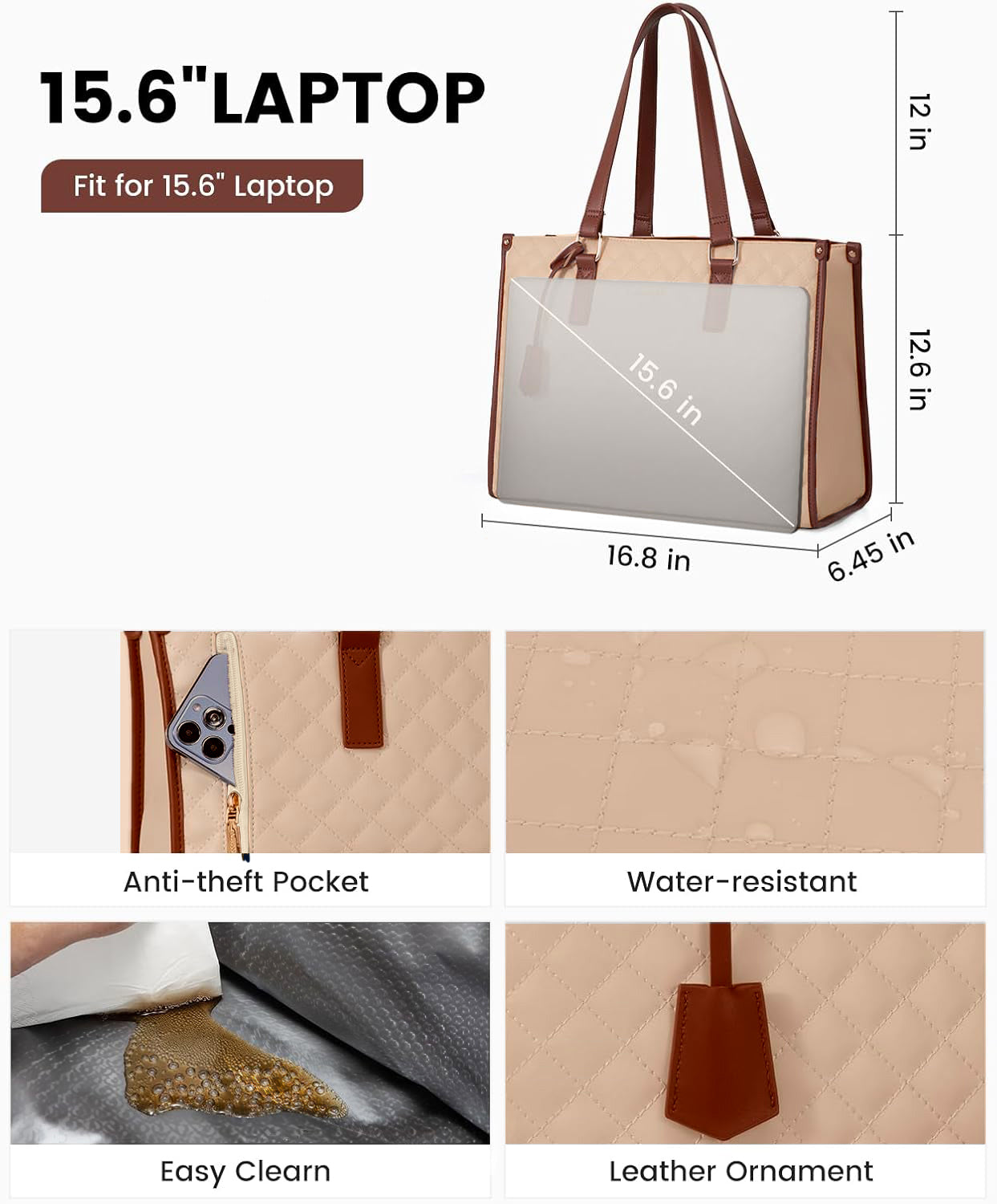 Office Tote Bag _ Beige
