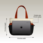 Black & Cream Laptop Bag