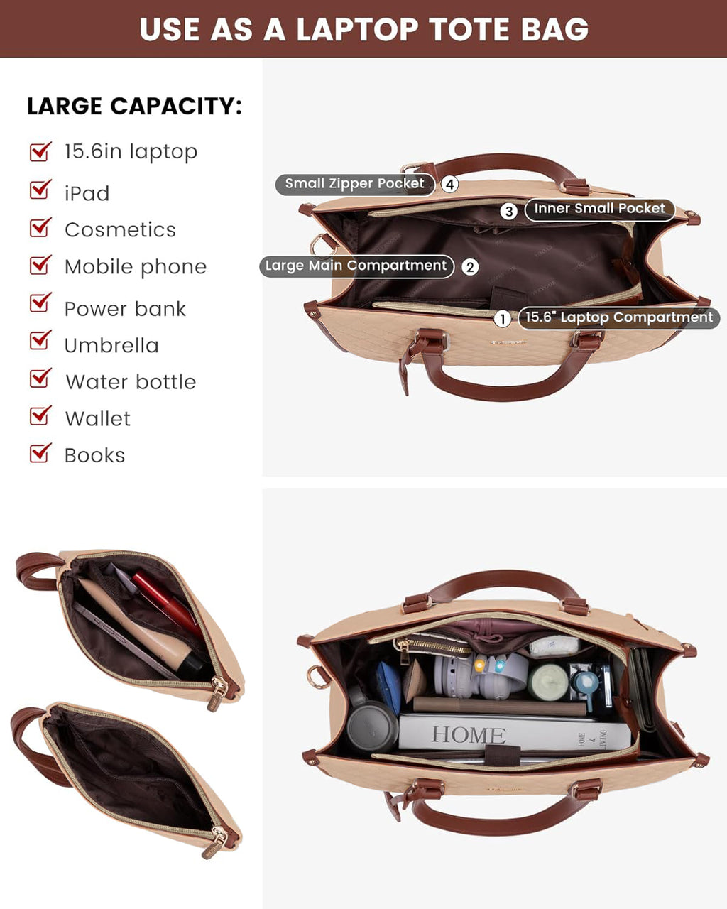 Office Tote Bag _ Beige